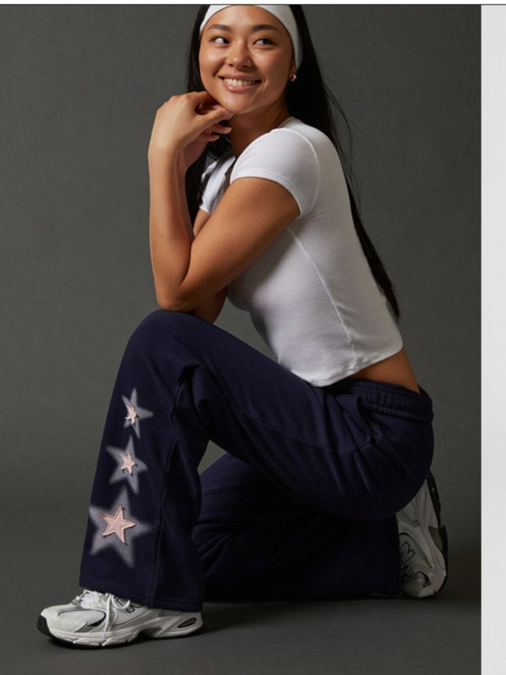 Pacsun Triple Star Baggy Sweatpants in Navy Size Medium
